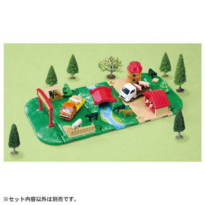 タカラトミー トミカワールド トミカ&タウン にぎやか牧場セット グリーン ﾄﾐｶﾀｳﾝﾆｷﾞﾔｶﾎﾞｸｼﾞﾖｳｾﾂﾄ-イメージ1