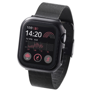エレコム Apple Watch SE (第2世代)/SE/Series 6/5/4(40mm)用フルカバーケース プレミアムガラス/高透明/メタリック ブラック AW-23EFCGPBK-イメージ8