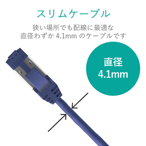 エレコム カテゴリー8対応LANケーブル(ツメ折れ防止・スリム・5．0m) ブルーメタリック LD-OCTST/BM50-イメージ6