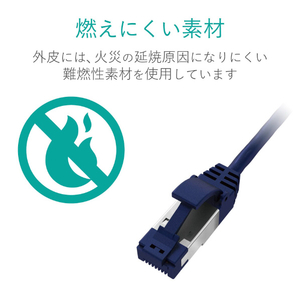 エレコム カテゴリー8対応LANケーブル(ツメ折れ防止・スリム・5．0m) ブルーメタリック LD-OCTST/BM50-イメージ8