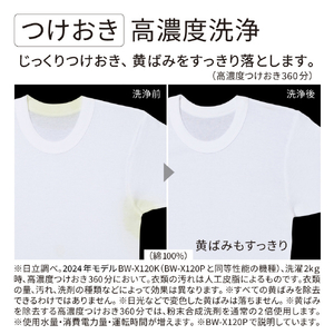 日立 全自動洗濯機 ビートウォッシュ ホワイト BW-X100P W-イメージ6
