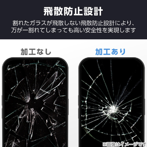 エレコム iPhone17e/16e用 ガラスフィルム ゴリラ 0.21mm ブルーライトカット PM-A25SFLGOBL-イメージ6