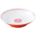 エンテック 冷麺皿 白/赤 FC73264-CA-20
