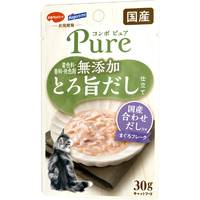 日本ペットフード コンボ ピュア キャット パウチ まぐろ・国産合わせだし入り 30g ﾋﾟﾕｱｷﾔﾂﾄﾊﾟｳﾁﾏｸﾞﾛｱﾜｾ30G
