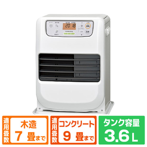 コロナ 石油ファンヒーター ミニシリーズ マットホワイト FH-M2526Y(W)-イメージ1