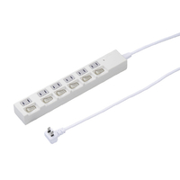 ヤザワ 雷ガｰド付6個口節電タップ1m ホワイト H4BKS661WH