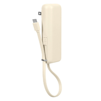 ＭＯＴＴＥＲＵ（ＫＺ） ACモバイルバッテリー 5000mAh アーモンドミルク MOT-MBAC5001-AM