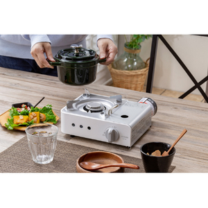 アイリスオーヤマ カセットコンロミニ オフホワイト IGC-M1-W-イメージ3