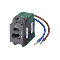 ヤザワ 埋込USBコンセントPD36W グレｰ H4USB20PD36GY