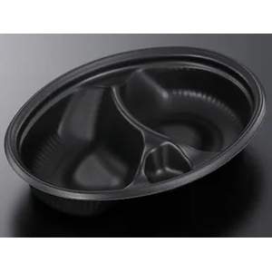 中央化学 カレー容器 SD ビストロM24-18仕切 BK 身 50枚 FCG891W-00453579-イメージ1