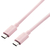 エレコム USB4ケーブル(Type-C to Type-C) 0．8m USB4-APCC5P08シリーズ ピンク USB4-APCC5P08PN-イメージ1