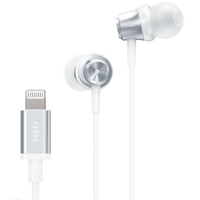 ラディウス Lightningイヤホン Inner Ear Headphones with Lightning シルバー HP-NEL11S