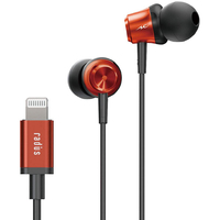 ラディウス Lightningイヤホン Inner Ear Headphones with Lightning レッド HP-NEL11R