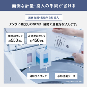 パナソニック 9キロ全自動洗濯機 オリジナル シルバー NA-F9AKE6-S-イメージ6