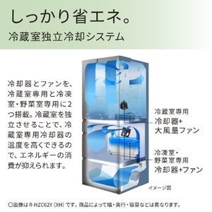 日立 【右開き】470L 5ドア冷蔵庫 ライトゴールド RHWS47YN-イメージ12