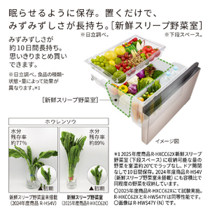 日立 【左開き】470L 5ドア冷蔵庫 ライトゴールド RHWS47YLN-イメージ6