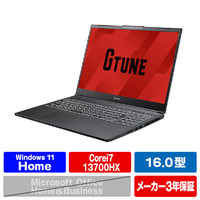 マウスコンピューター 16型ゲーミングノートパソコン e angle select G TUNE ブラック EDP6I7G70161T