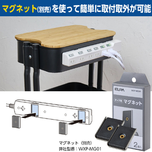 エルパ 耐雷スイッチ付きタップ 6個口2m e angle select ホワイト WLK-R62SWE5-イメージ8