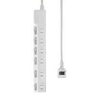 エルパ 耐雷スイッチ付きタップ 6個口3m e angle select ホワイト WLK-R63SWE5