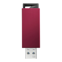 I・Oデータ USB3．0/2．0対応 ノック式USBメモリー(32GB) レッド U3-PSH32G/R