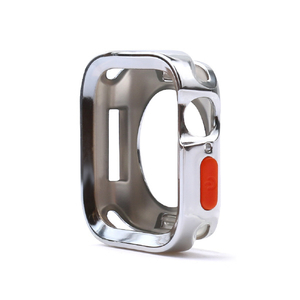 WEARPLANET Apple Watch 41/40mm用FLUFFY POT ソフトケース クロム シルバー WP26954-イメージ1