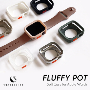WEARPLANET Apple Watch 41/40mm用FLUFFY POT ソフトケース クロム シルバー WP26954-イメージ4