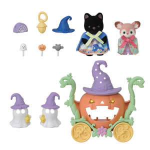 エポック社 シルバニアファミリー セ-216 ハロウィンおばけとかぼちゃの馬車セット ﾊﾛｳｲﾝｵﾊﾞｹﾄｶﾎﾞﾁﾔﾉﾊﾞｼﾔｾ216-イメージ5