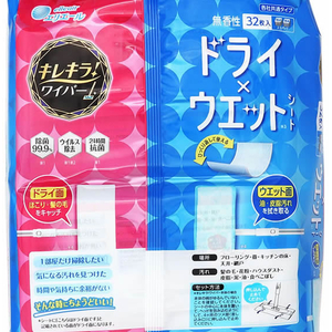 大王製紙 キレキラ! ワイパードライ×ウェットシート 16枚×2P FCE019Y-イメージ2