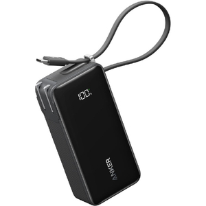 Anker Power Bank (10000mAh, Fusion, Built-In USB-C ケーブル) ブラック A1637N11-イメージ1