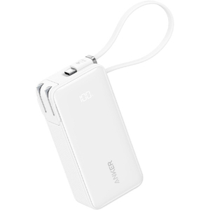 Anker Power Bank (10000mAh, Fusion, Built-In USB-C ケーブル) ホワイト A1637N21-イメージ1