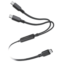 エレコム USB Type-C&trade; - USB Type-C 2WAYケーブル(USB2．0/140W/メッシュ) ブラック MPA-CCCA12BK